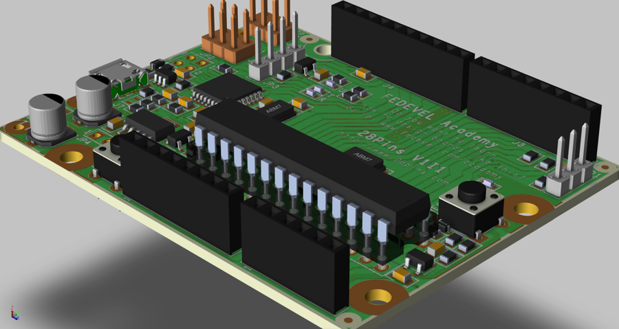 Computer Image of circuit board from Allegro 3D Canvas